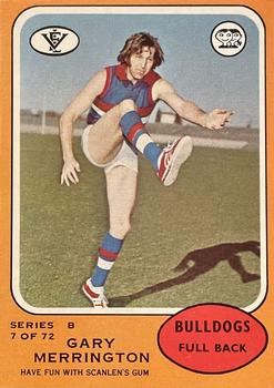 1973 Scanlens VFL #7 Gary Merrington Front